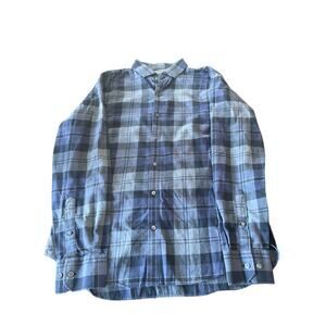 Bonobos Men’s Large Slim Fit Blue Striped Long Sleeved Shirt